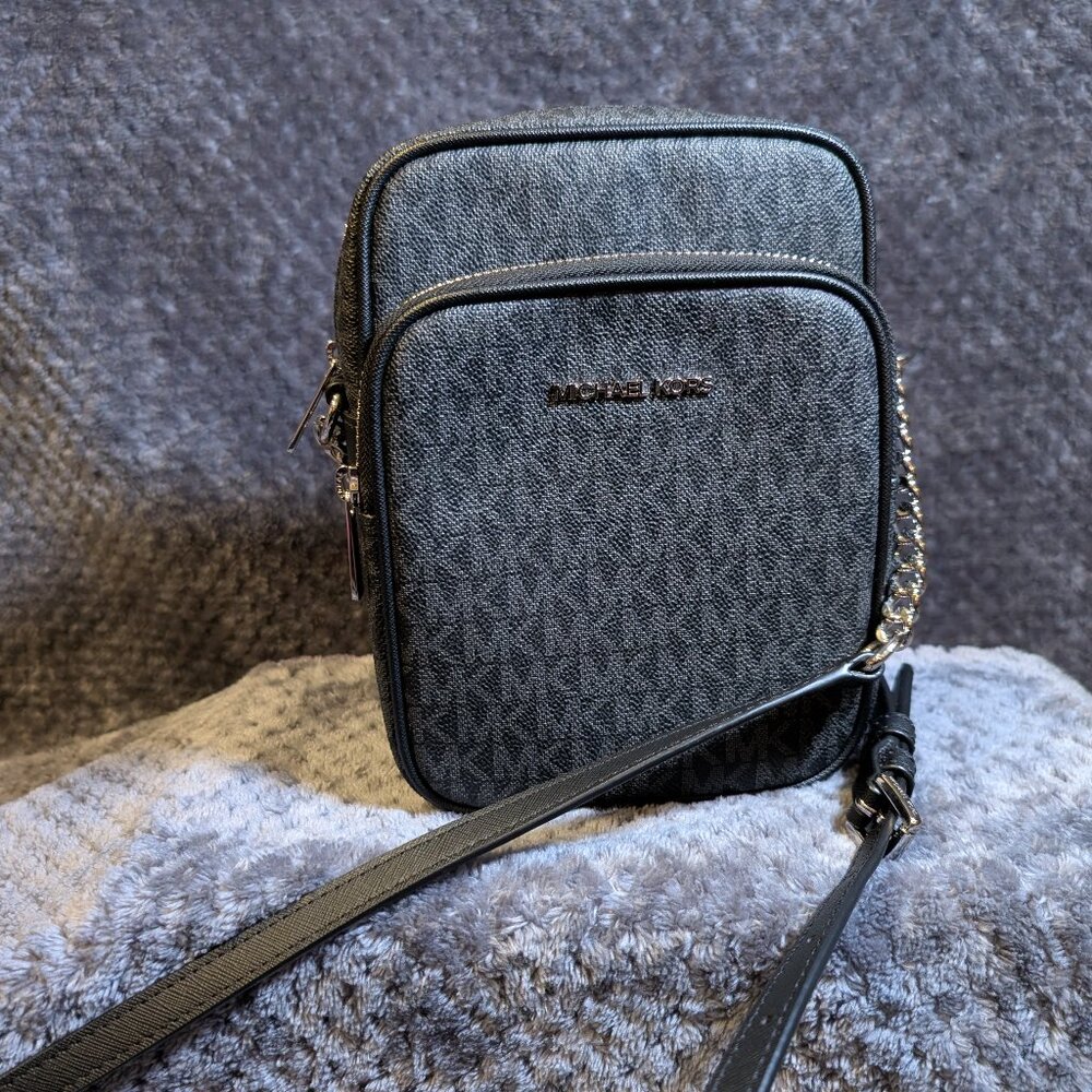 Michael Kors Jet Set Travel Logo Chain Crossbody